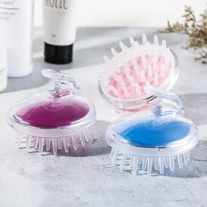 Crystal clear shampoo brush
