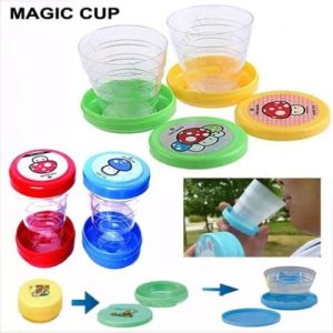 Magic glass for kids folding collapsible magic cup glass for travel outdoors hiking
