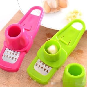 Multifunction plastic stainless grater press  steel garlic press mini garlic crushers peeler slicer cutter
