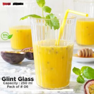 Glint glass-pack of 6 clear drinking glasses