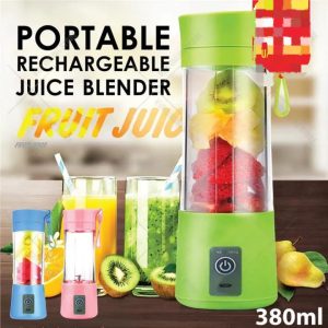 Electric blender mini portable personal size juicer cup USB Rechargeable mixer 380 ml food grade water bottle portable fruit juicer machine