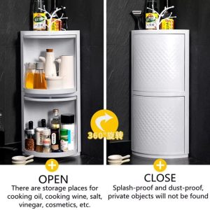 260 DEGREE ROTATABLE CORNER CABINET FOR BATHROOM AND KITCHEN STORAGE IN BATHROOM STORAGE AND KITCHEN STORAGE GOOD QUALITY