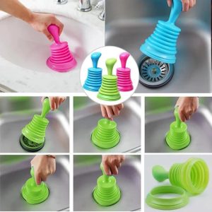 Sink Cleaner Flange Plunger Kitchen Clog Remover Sewer Cleaning Tool unclog Sink Plunger Shower Plunger Hand Drain vacuum Cleaners