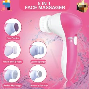 5 In1 Multi function Face Facial Cleansing Brush Spa Skin Care Massage Portable