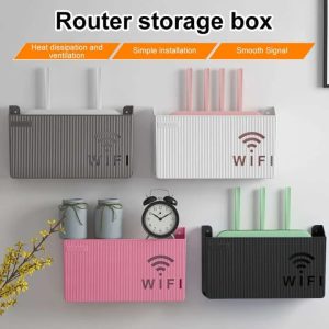 Router Storage Box Wireless Wifi Wall Hanging ABS Plastic Organizer Box Cable Power Bracket Router Organizer Box Home Storage