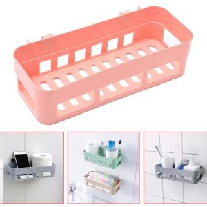 Multipurpose Kitchen Bathroom Shelf Wall Holder Storage Rack Space-Saving Design: Smart triangular shape fits perfectly into corners, maximising unused space in your kitchen, bathroom, or laundry area.