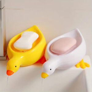 Duck Shape box Quick Drain Soap tray Thickened Plastic Drainage Soap Holder Soap dish Bathroom Accessories