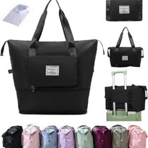 Weekender Bags for Women, Foldable Duffle Bag For Travel, Carry on Overnight Bag, Gym Bag Tote Bag