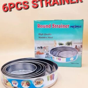 Round Stainless Steel Flour Sieve Set of 6