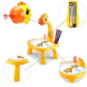 Kids LED Projector Drawing Table with Projection Board - Creative Painting Desk Toy for Graffiti Early Education Writing board and Birthday Gift