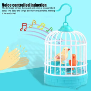 Mini  Bird cage for kids-realistic sound Induction -swing my wings-sparrow cage-works on battery