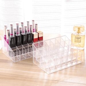 24 Grid Makeup Organizer Storage Box Cosmetic Box Lipstick Jewelry Box Case Holder Display Stand make up organizer