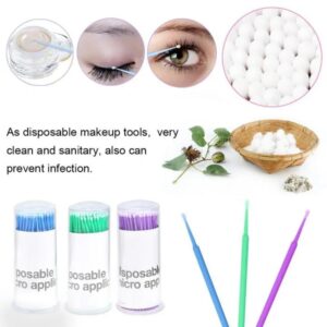 100 pcs/box disposable micro applicator brush eyelash Cleaning Sticks