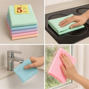 Pack of 5 pieces cleaning clothes