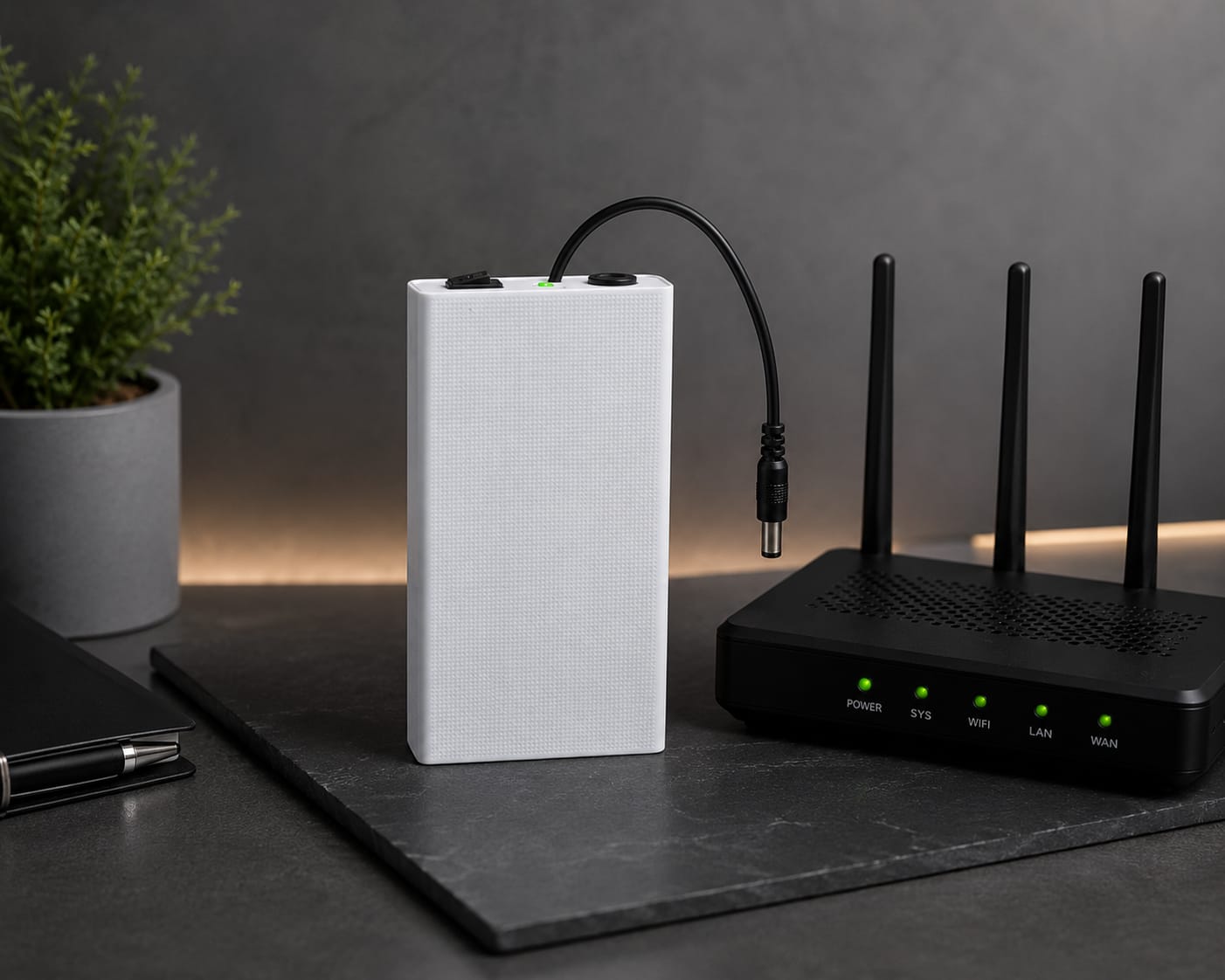Power up your WiFi router during load shedding with this 12V Router Power Bank. , Long Backup Time , Plug & Play Easy Connection, Perfect for Home & Office Use , lCompact & Reliable Design Never let your internet go offline again! - Image 2