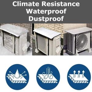 AC Outdoor Unit Heat Insulation and Dust Protector with Adjustable Rain Cover