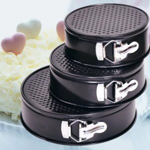 3 Piece Round Shape Nonstick Cake Baking Spring form Pan Mold Tray